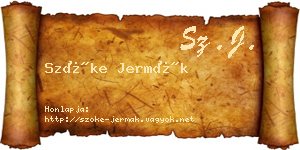 Szőke Jermák névjegykártya